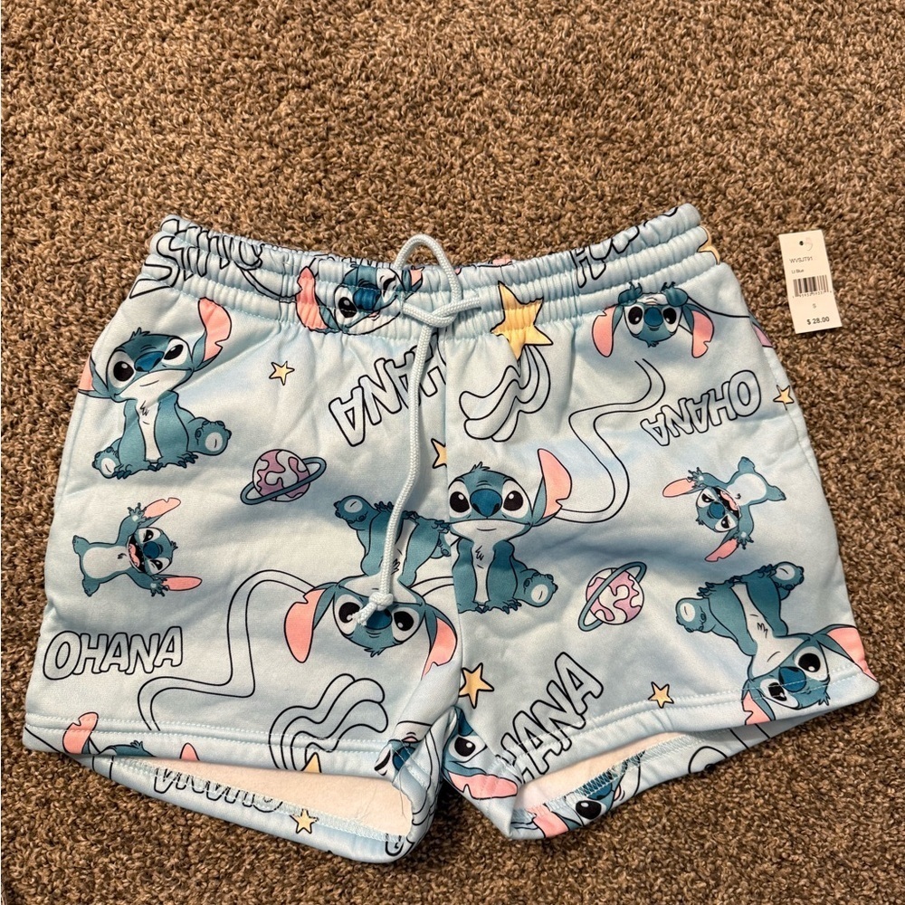 Disney Stitch Light Blue Lounge Shorts